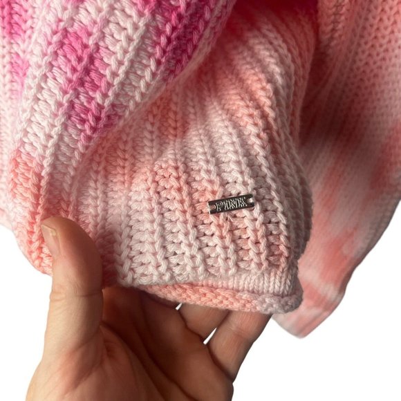 Victoria’s Secret PINK Cropped Knit Sweater Womens Size Small Light Dark Tie Dye - Picture 5 of 11